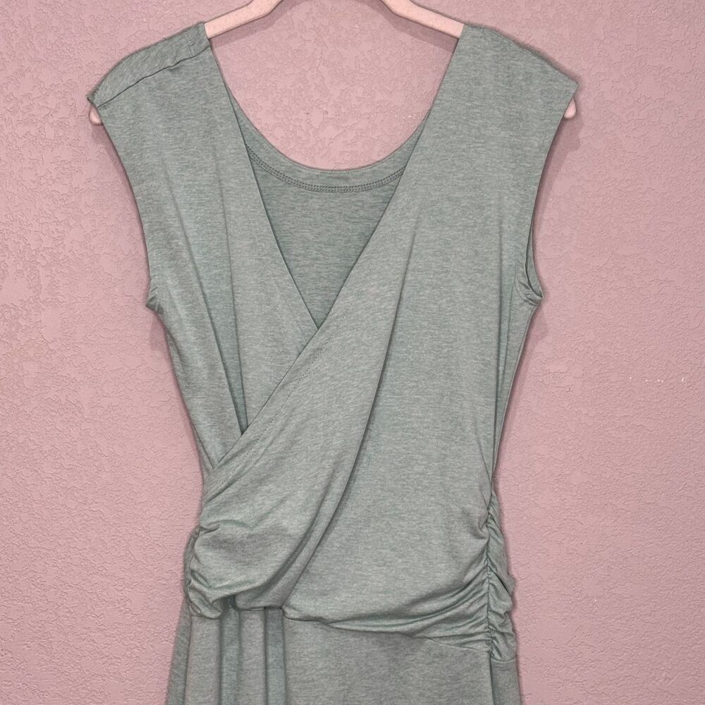 Patagonia Seabrook Twist Dress Small Green Cap Sleeve Wrap Waist Travel SP20 - Picture 5 of 9